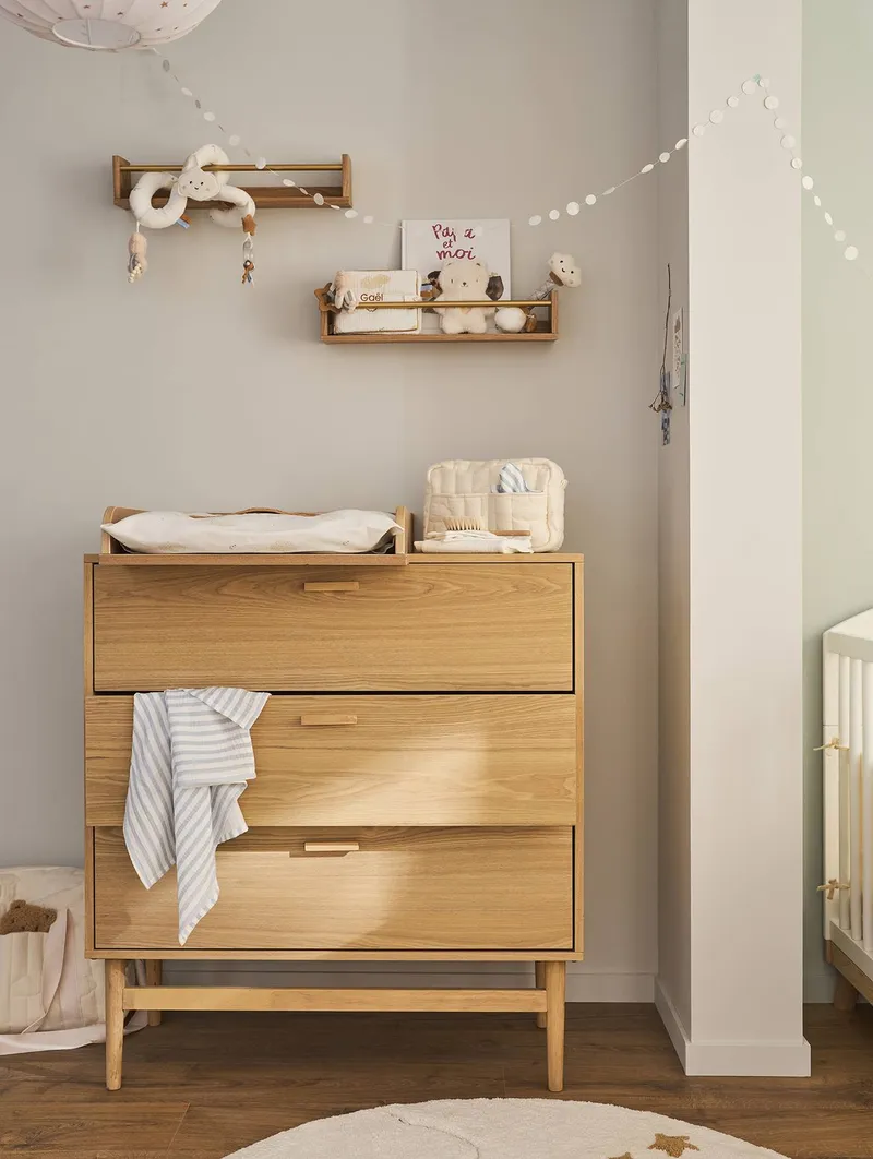 Vertbaudet Kommode KOPENHAGEN Tiefe 42cm Kinderzimmer, Braun, – Produktbild 3 von 4