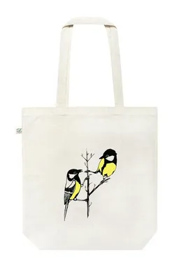 Hirschkind Hirschkind Bio-Fashion-Bag "Kohlmeisen" - handbedruckt – Produktbild 1 von 1