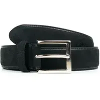 Will's Vegan Shop Will's Vegan Shop Continental-Gürtel, 3,5 cm Veganes Wildleder Herren, Schwarzes veganes wildleder, – Produktbild 2 von 4