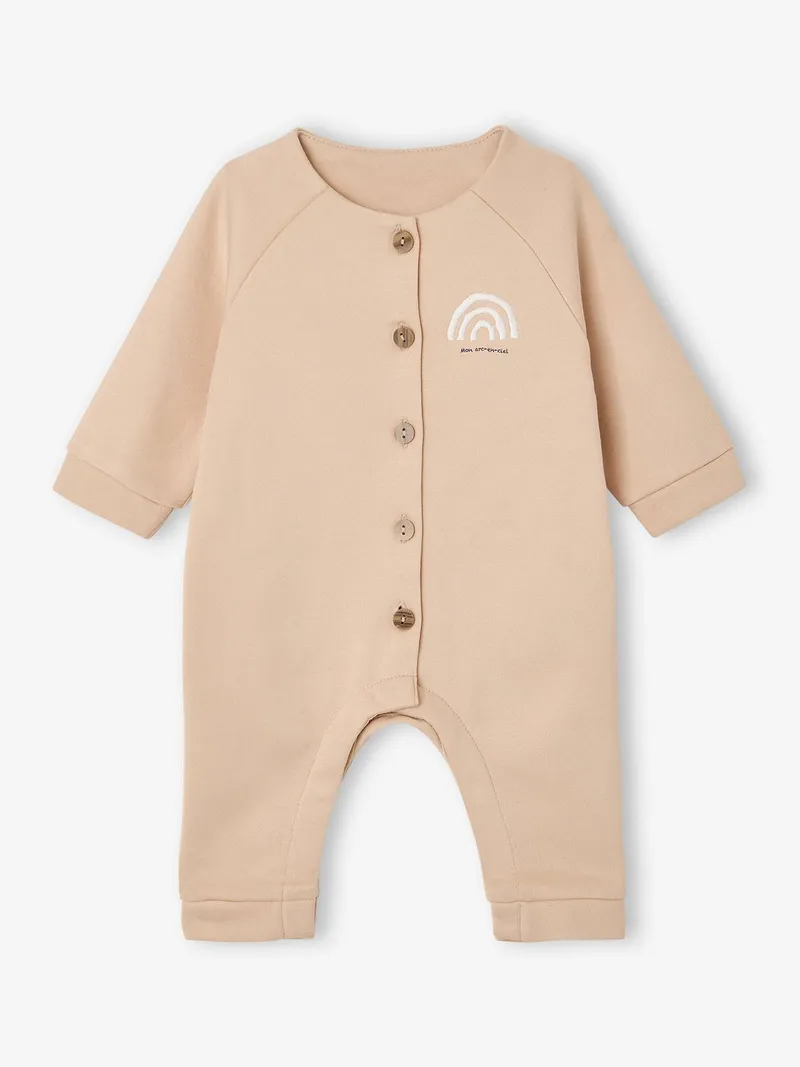 Vertbaudet Vertbaudet Baby Overall mit langen Ärmeln, Beige, – Produktbild 3 von 4
