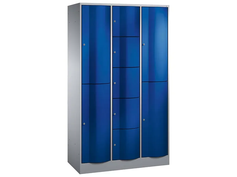 C+P C+P Kombi-Schließfachschrank lg/bl lxr, 2+5+2 Fächer – Produktbild 1 von 1