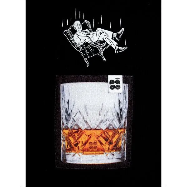 FÄDD FÄDD Herren T-Shirt Rundhals aus Bio-Baumwolle "Whisky BT" Schwarz, Schwarz, – Produktbild 3 von 4
