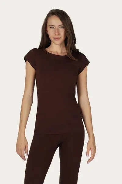 Urban Goddess Urban Goddess Zefira Yoga Tee, Cacao (braun), – Produktbild 1 von 5