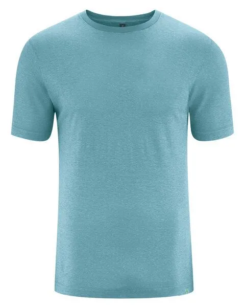 HempAge HempAge Herren T-Shirt Hanf/Bio-Baumwolle, Wave(blau), – Produktbild 1 von 3