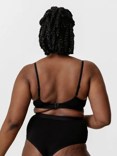 erlich textil erlich textil Amela bügelloser BH aus Bio-Baumwolle, made in Europe, Schwarz, – Produktbild 5 von 7
