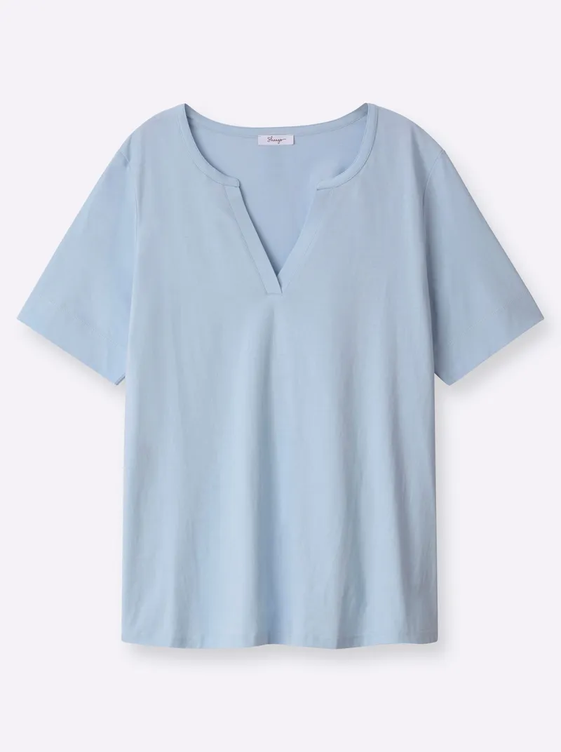 sheego T-Shirt hellblau, Hellblau, – Produktbild 2 von 2
