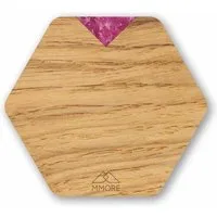 MMore MMORE Untersetzer aus Holz - Amerikanischer Nussbaum, Eichenholz und organische Materialien / 4er-Set Untersetzer, Rosen, – Produktbild 1 von 2