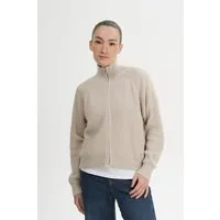 MELA MELA Damen vegan Strickjacke Mit Rippstrick Kamuka Pebble-Melange – Produktbild 1 von 1