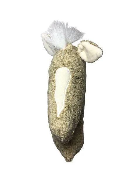 Pat und Patty Pat und Patty Bio/ Öko Kuschelkissen Pferdekopf aus 100 % Baumwolle kbA, Beige/weiss, – Produktbild 3 von 4