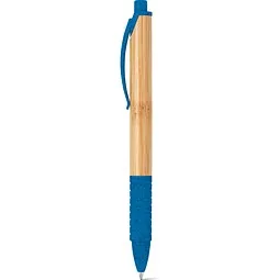 hi!dea™ hi!dea™ KUMA. Bambus-Kugelschreiber mit einem Anti-Rutsch-Clip, Blau, – Produktbild 1 von 1