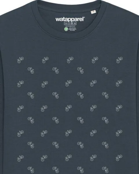 watapparel watapparel Sweatshirt Unisex Fahrräder, India ink grey, – Produktbild 3 von 3