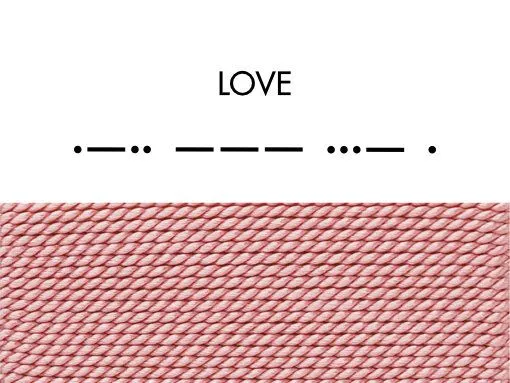 renna deluxe renna deluxe Morse-Code Armband aus Sterling Silber, Rosa, – Produktbild 7 von 8