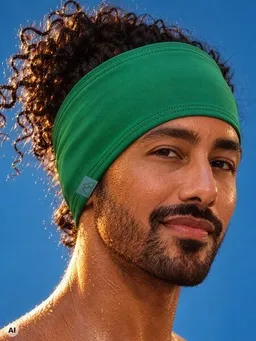 nice to meet me nice to meet me Stirnband zum Laufen & Sport – schnelltrocknendes Schweißband aus ECONYL® regeneriertem Nylon – Produktbild 1 von 1
