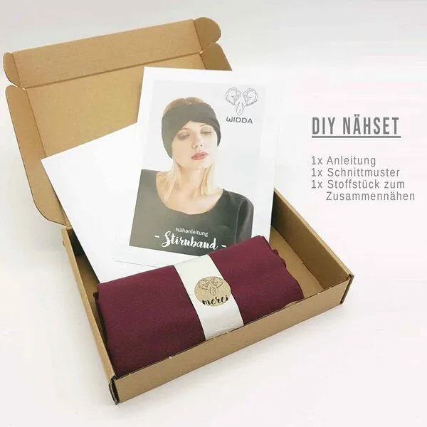 WiDDA berlin WiDDA berlin DIY Stirnband Nähset Uni, Brombeer, – Produktbild 2 von 3