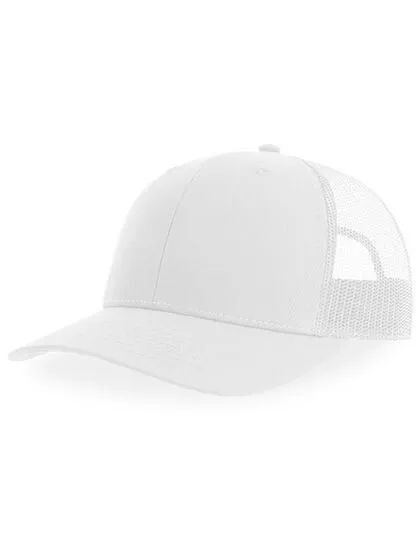 Atlantis Headwear Atlantis Headwear Bryce Mesh Cap zweifarbig aus Recyceltem Polyester, Weiss/weiss, – Produktbild 1 von 2
