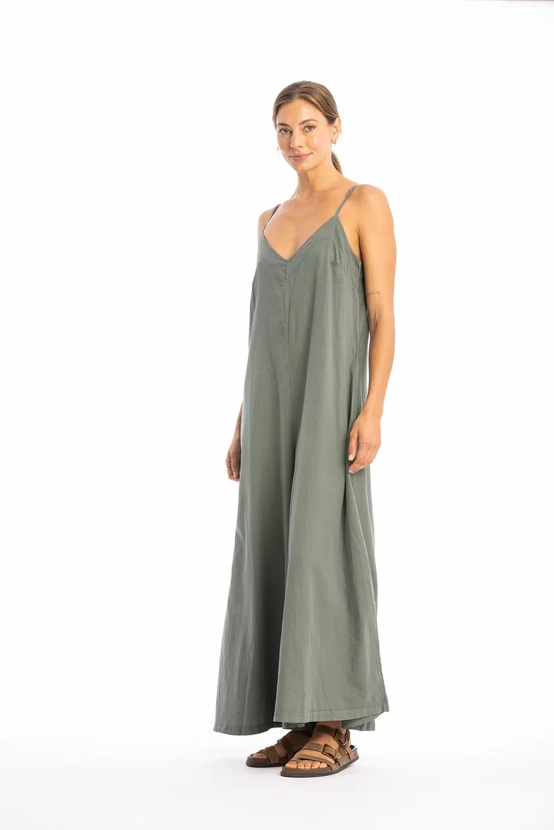 RAVENS VIEW IBIZA RAVENS VIEW IBIZA Damen vegan Jumpsuit Kiera Olivgrün, Olivgrün, – Produktbild 1 von 2