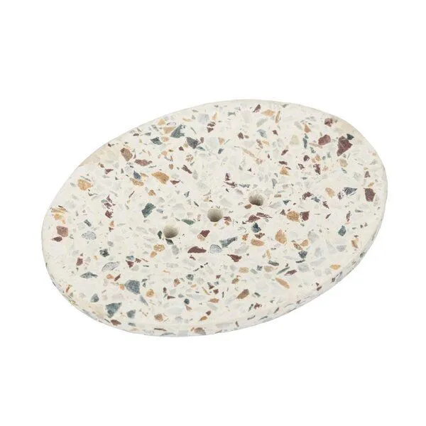 El Puente El Puente Seifenschale "Terrazzo" | Fair Trade & Handmade aus Indien, Mehrfarbig, – Produktbild 1 von 1