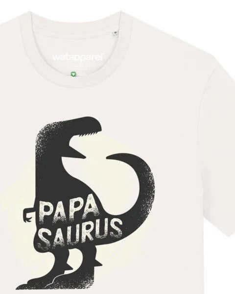 watapparel watapparel T-Shirt Unisex Papasaurus, Off white, – Produktbild 3 von 4