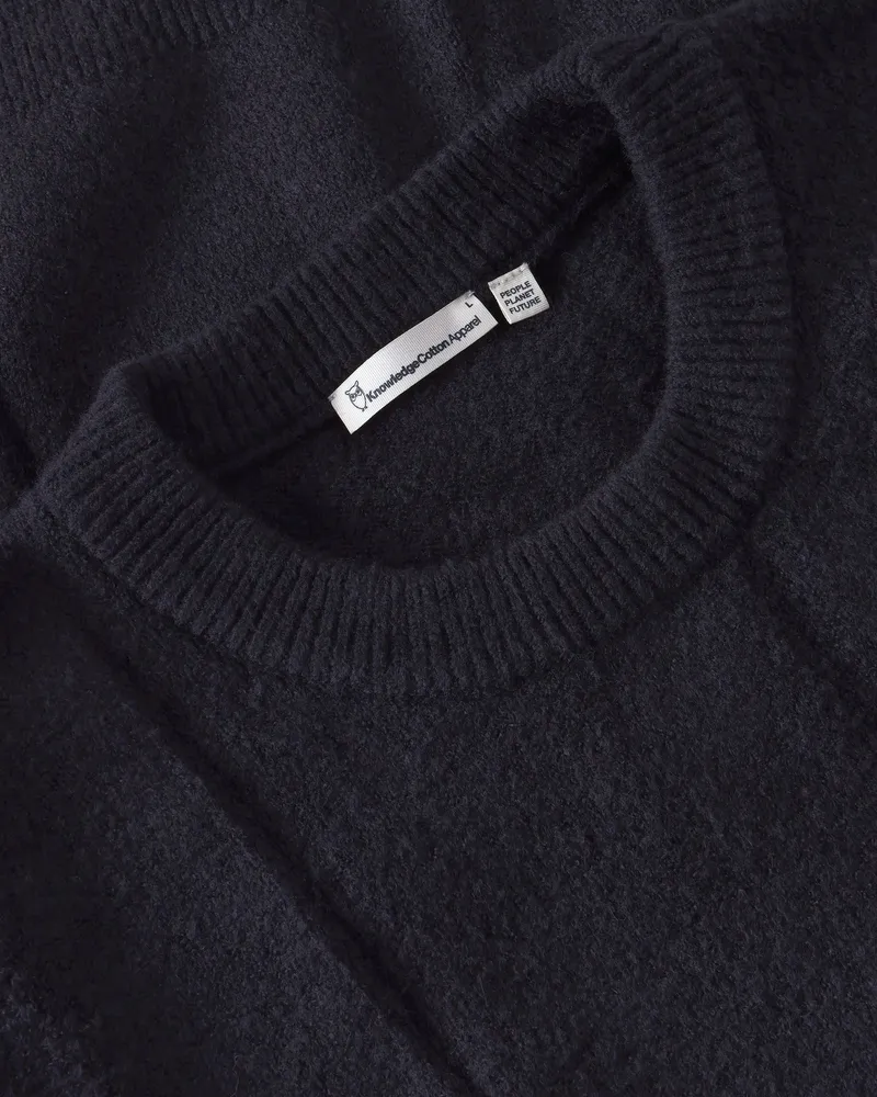 KnowledgeCotton Apparel KnowledgeCotton Apparel Herren vegan Pullover Aus Soufflé Garn Nachtblau, Blau, – Produktbild 1 von 2