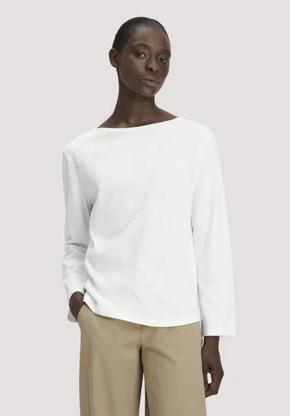 hessnatur hessnatur Heavy Jersey Longsleeve Relaxed aus reiner Bio-Baumwolle, Naturweiss, – Produktbild 1 von 4
