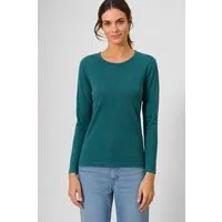 HempAge HempAge Langarmshirt Basic Hanf/Biobaumwolle, Teal (grün), – Produktbild 1 von 1