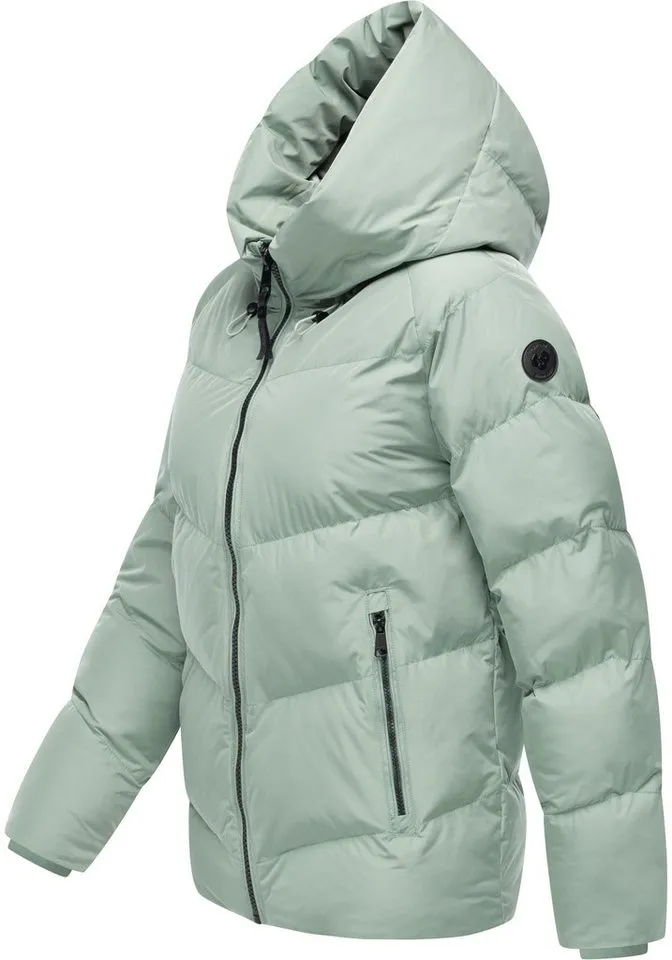 ragwear ragwear Steppjacke Cessi Wasserdichte Damen Winterjacke mit großer Kapuze, Grau|grün, – Produktbild 3 von 4