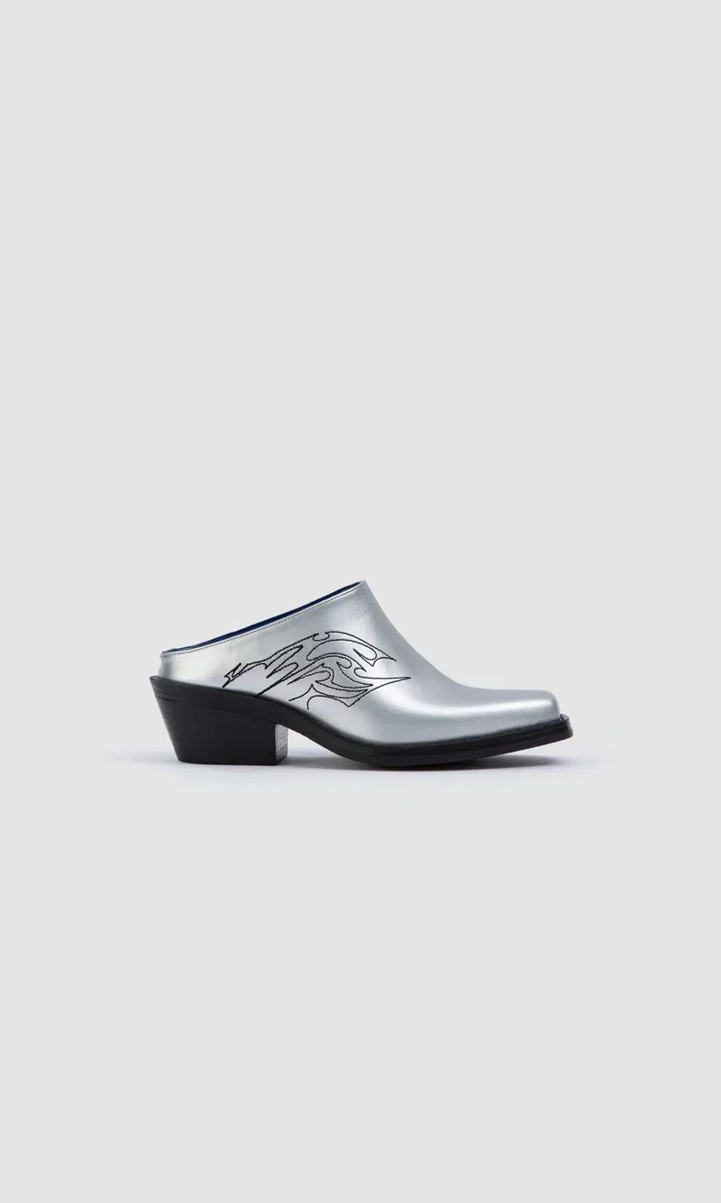 Prev Prev Damen vegan Esel Regan Metalectric, Silber, – Produktbild 1 von 2