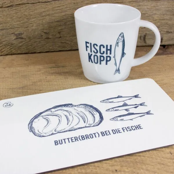 Bow & Hummingbird Bow & Hummingbird Großer Porzellanbecher Fischkopp – Produktbild 3 von 4