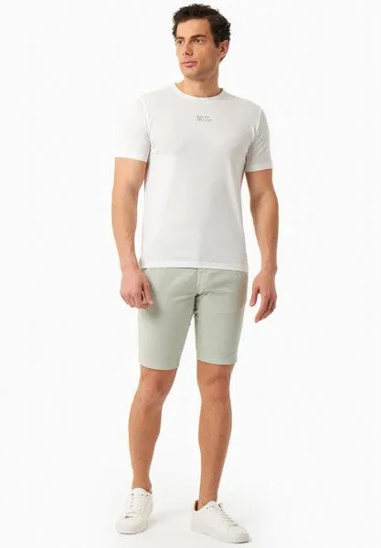 ORGANICATION ORGANICATION Slim-Fit Chino-Shorts aus Bio-Baumwolle, Green moss, – Produktbild 1 von 4