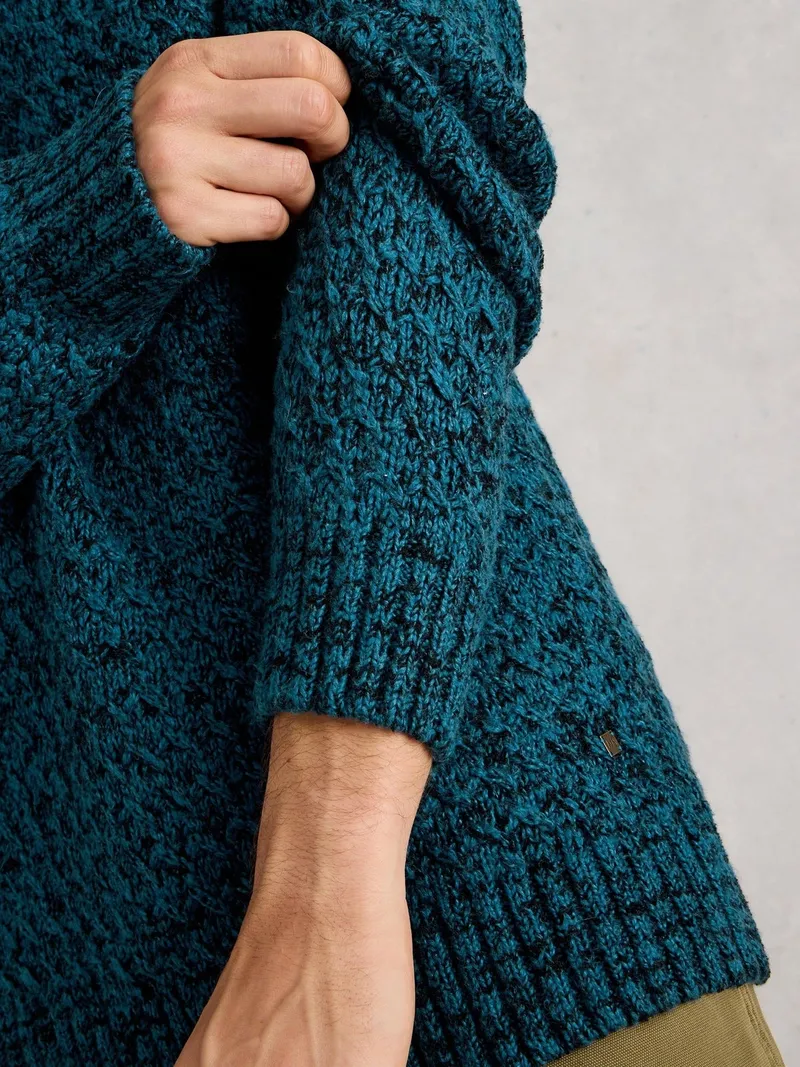 White Stuff Pullover Albany mit Rundhalsausschnitt - S, Blau multi, – Produktbild 3 von 4