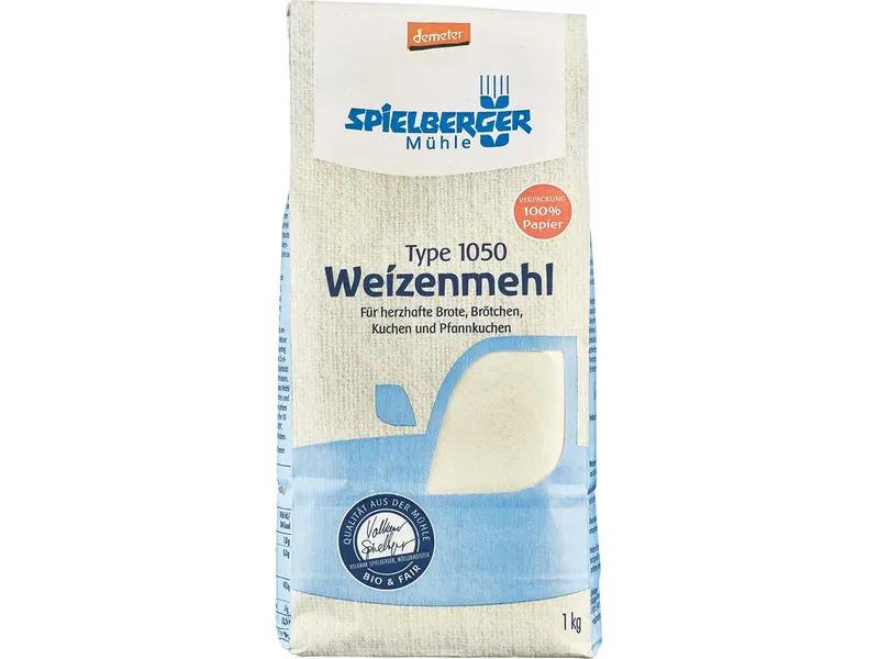 Spielberger Mühle Spielberger Mühle Bio-Weizenmehl Type 1050, 1 kg – Produktbild 1 von 1