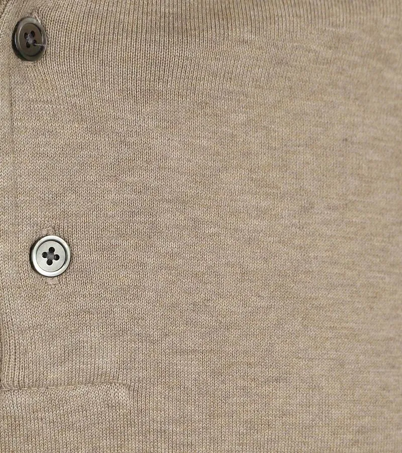 Profuomo Profuomo Longsleeve Poloshirt Luxury Basic Beige - Größe XL, Beige, – Produktbild 4 von 4