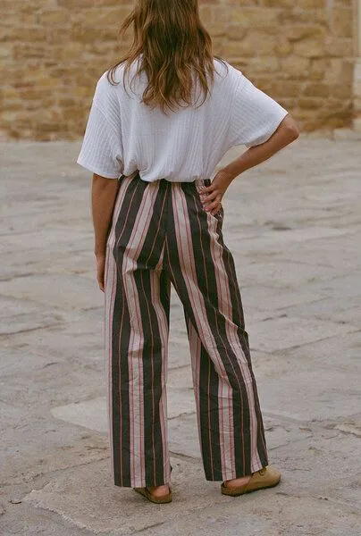 Nénés Nénés Mathilde-Hose, Pflaume streifen, – Produktbild 3 von 4