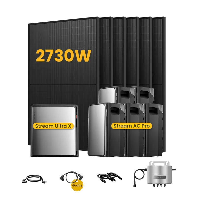 EcoFlow EcoFlow Stream Ultra X, Solaranlage mit Speicher, mit 6 x 455W Bifazialen Solarmodulen, by Powerness - Stream Ultra X + 5 x Stream AC Pro | 13440Wh / ohne Zubehör / Standardversand – Produktbild 1 von 1
