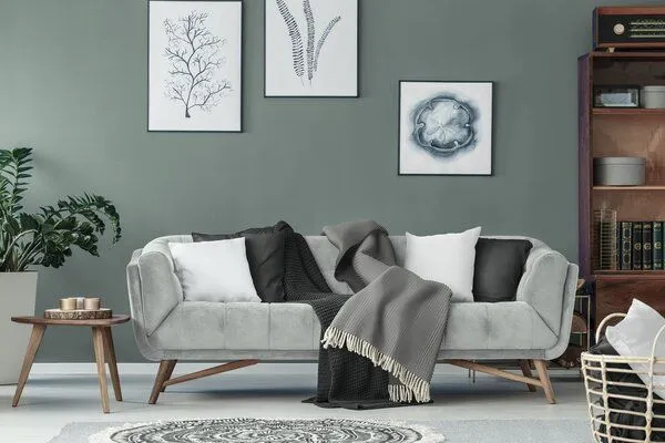 Nature by Adam Nature by Adam Kuscheldecke aus 100% Bio-Baumwolle - Made in Germany - Stripes, Dunkelgrau, – Produktbild 3 von 3