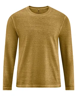 HempAge Hempage Herren vegan Langarmshirt In Erdnussbraun – Produktbild 1 von 1