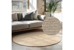 HANSE Home Teppich Jaipur Juteteppich, als Läufer und in Rund, rund, Höhe: 10 mm, 100% Naturfaser, Wohnzimmer, Esszimmer, Schlafzimmer – Produktbild 1 von 1