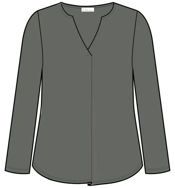 Heidekönigin Heidekönigin Jersey Blusenshirt, Kräutergrün, – Produktbild 1 von 3