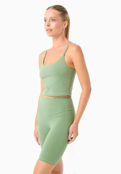 ORGANICATION ORGANICATION TARRA | Crop-Top aus Bio-Baumwolle, Mineral green, – Produktbild 4 von 4