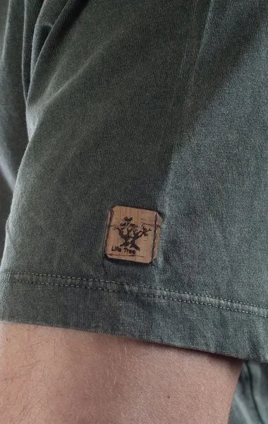 Life-Tree Life-Tree Shirt aus Biobaumwolle für Herren "Basic", Grün, – Produktbild 4 von 5