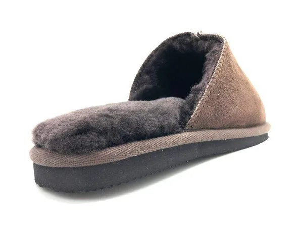 thies Pantoffel aus Schaffell "thies Grumpy Dad Slipper", fair produziert, Braun, – Produktbild 3 von 4
