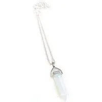 Crystal and Sage Crystal and Sage Moon Stone Halskette mit Kugelkette, versilbert – Produktbild 1 von 1