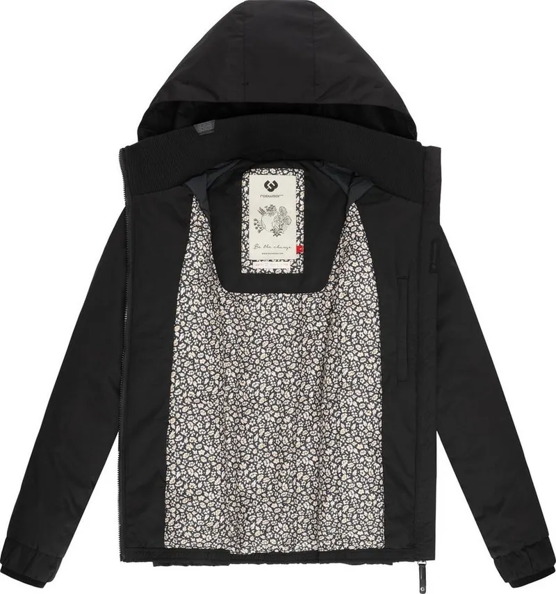 ragwear ragwear Winterjacke Dizzie Winter wasserdichte Outdoorjacke mit Kapuze für den Winter, Schwarz, – Produktbild 1 von 5