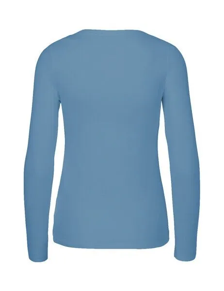 Neutral® - 3FREUNDE Neutral® - 3FREUNDE Frauen Longsleeve, Dustyindigo, – Produktbild 3 von 4