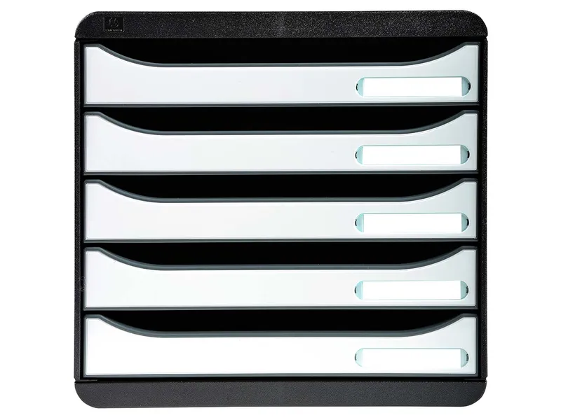 Exacompta Exacompta Schubladenbox Big Box Plus "Glossy", DIN A4+, 5 Schubladen offen, weiß – Produktbild 1 von 1