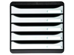 Exacompta Exacompta Schubladenbox Big Box Plus "Glossy", DIN A4+, 5 Schubladen offen, weiß – Produktbild 1 von 1