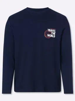 Catamaran Langarmshirt marine-bedruckt – Produktbild 1 von 1