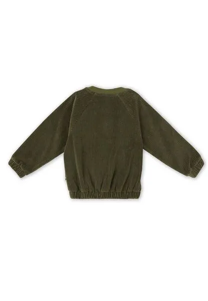 Leela Cotton Leela Cotton Kinder Cord Baseballjacke 100% Bio Baumwolle, Oliv, – Produktbild 2 von 3