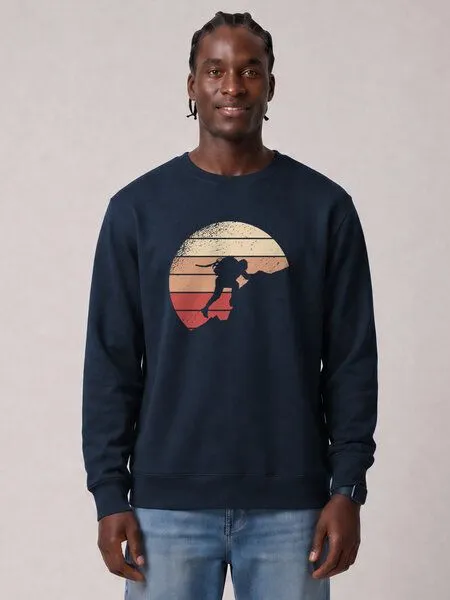 watapparel watapparel Sweatshirt Unisex Mountain Climbing, French navy, – Produktbild 2 von 2