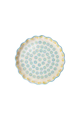 Tranquillo Quicheform FLORAL 22 cm - blau – Produktbild 1 von 1